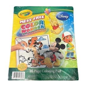 Vintage Disney Mess Free Color Wonder Coloring Pad with Crayola Handy Manny NEW